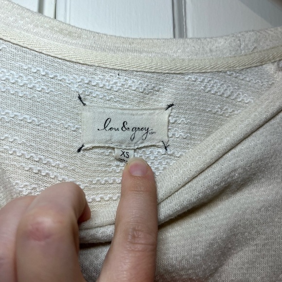 Lou & Grey Lace Detail Knit Long Sleeve Tunic Top - Picture 3 of 3